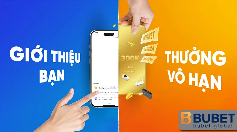 Khuyến mãi BUBET giới thiệu bạn bè