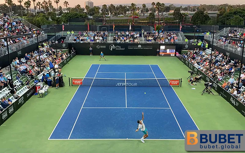 TENNIS 1 Tay vợt thi đấu trên sân tennis