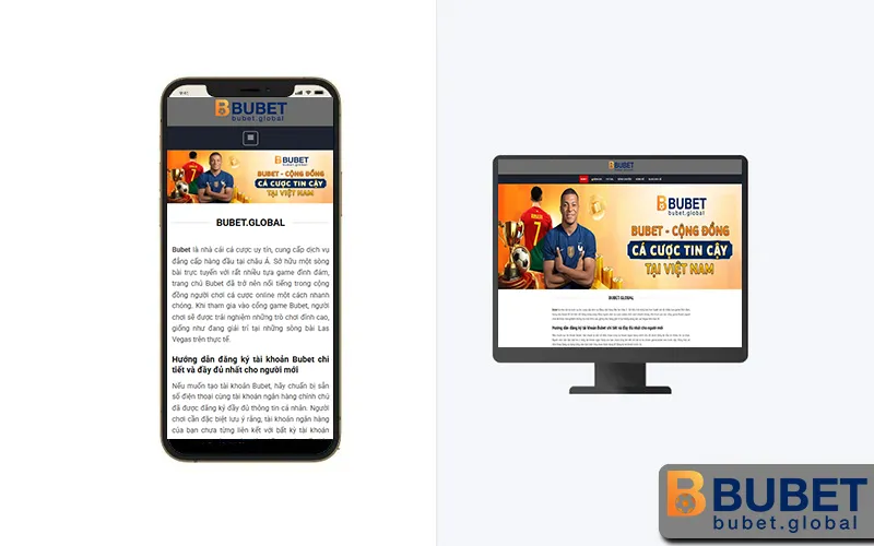 BUBET 11 Giao diện cá cược BUBET trên điện thoại và máy tính
